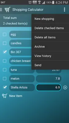 Shopping Calculator android App screenshot 2